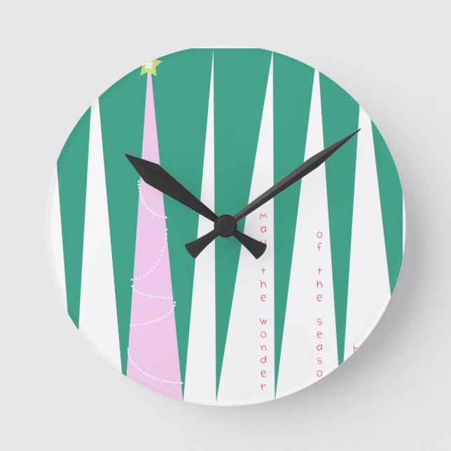 Under av säsongjulgranen rund klocka (Framsida)