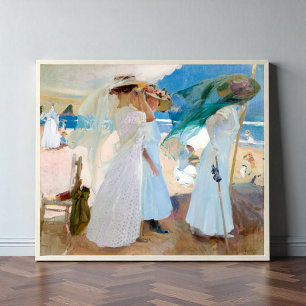 Under Awning, Joaquín Sorolla Poster