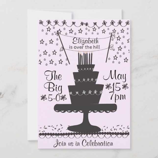 Under Backe 50:e födelsedagsinbjudan Inbjudningar (Framsida)