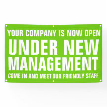 Under banderoll för ny grönt för affärsskyltning