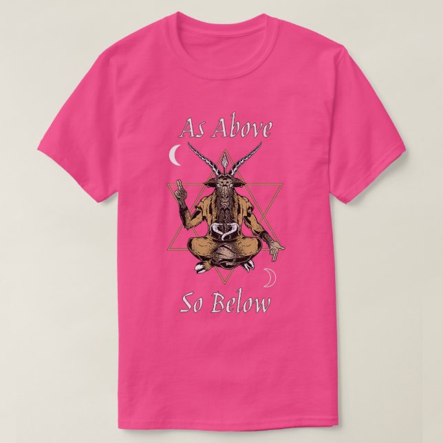 Under baphomet, som ovan, är Hexagram Magic Alch T Shirt (Design framsida)