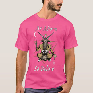 Under baphomet, som ovan, är Hexagram Magic Alch T Shirt