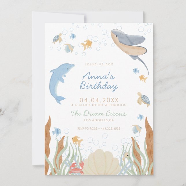 Under Barns födelsedag Party Inbjudningar (Framsida)