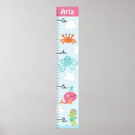 Under Behållan Sea/Girls Growth Chart på 8 x 44! Poster