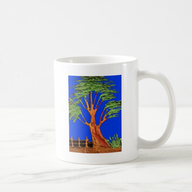 Under Blå himmel: Acacia Träd-insamlingen Kaffemugg (Höger)