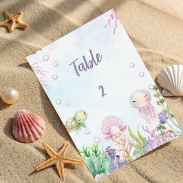 Under Bordsnumret Sea Baby Shower Bordsnummer