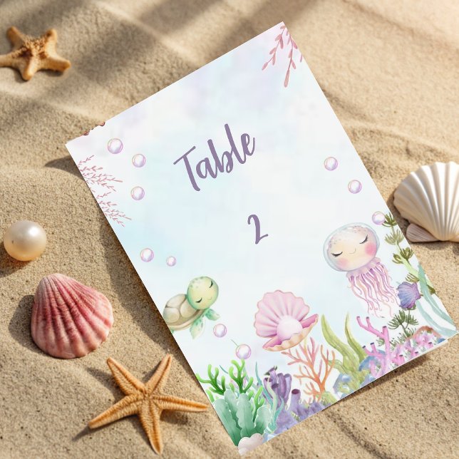 Under Bordsnumret Sea Baby Shower Bordsnummer (Skapare uppladdad)