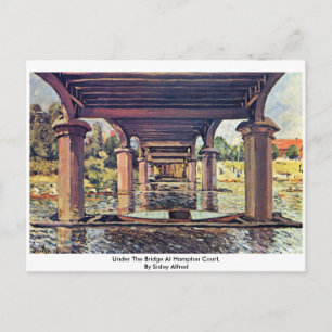 Under bron på Hampton Court av Sisley Alfred Vykort