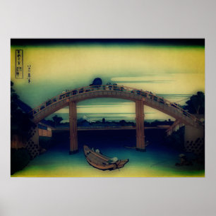 Under bron vid Fukagawa Poster