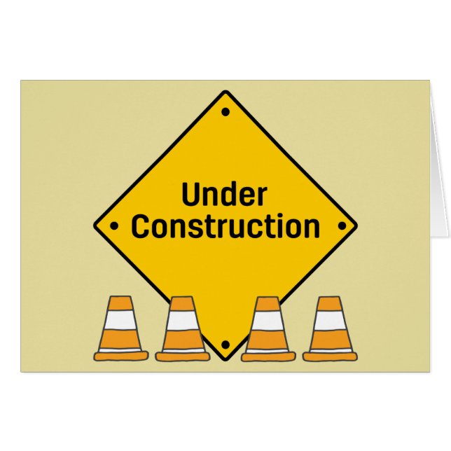 Under Bygg med Anpassningsbar Hälsningskort (Framsidan Horizontal)