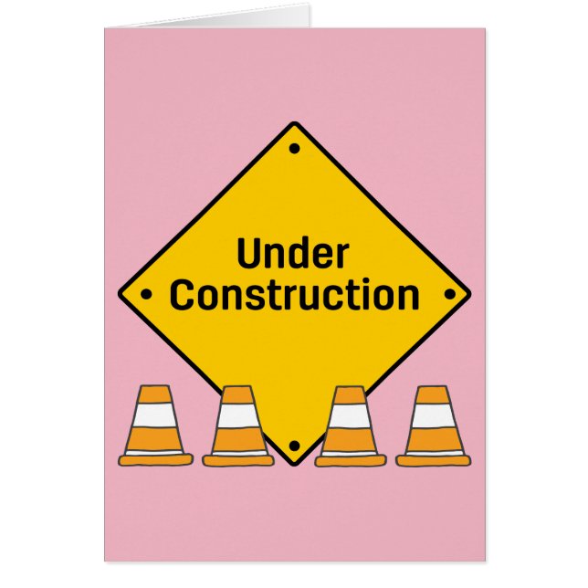 Under Bygg med Anpassningsbar Text (Flicka) Hälsningskort (Framsidan)