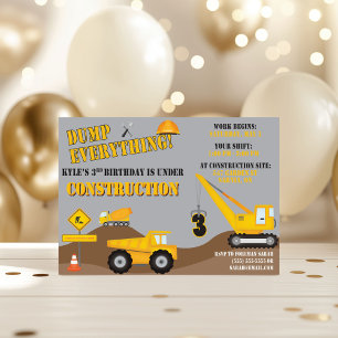 Under byggnad Födelsedagsfest inbjudan