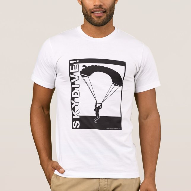 Under canopyen SkyDive! Dräkt T Shirt (Framsida)