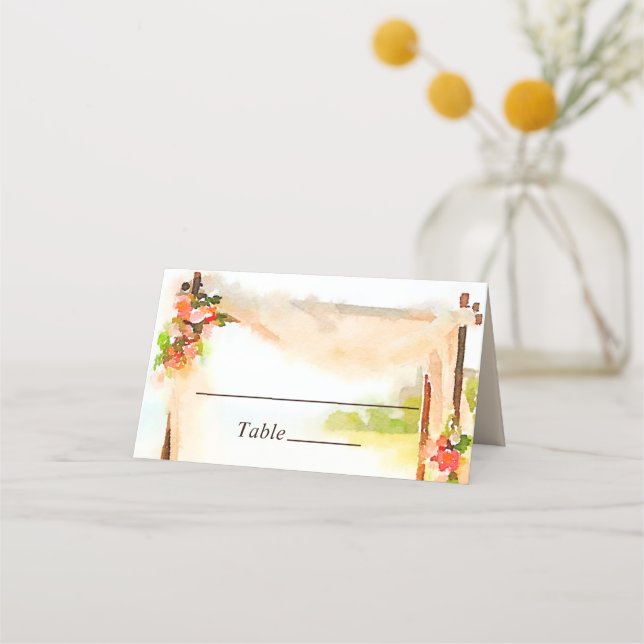 Under Chuppah Bröllop Placeringskort (Framsida)