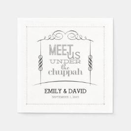 Under Chuppah Jewish Bröllop Napkins Pappersservett