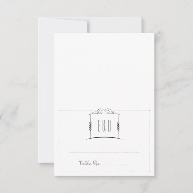 Under chuppah judisk bröllops escortkort inbjudningar (Framsida)