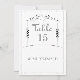 Under chuppah judiska bröllopsbord nummer inbjudningar