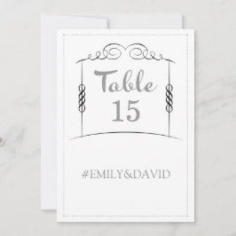 Under chuppah - Judiska bröllopsbordnummer Inbjudningar