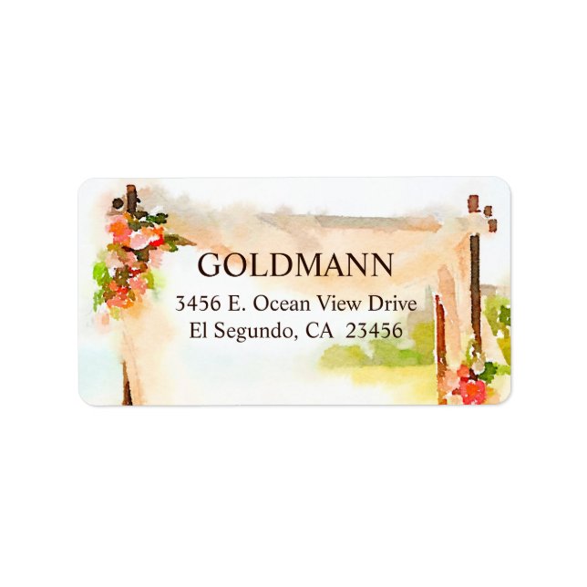 Under Chuppah-Returadressen Adressetikett (Framsidan)