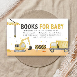 Under Construction Baby Shower Books for Baby Tilläggskort
