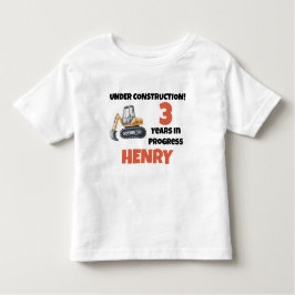 Under Construction Birthday Boy Anpassningsbar Par T Shirt
