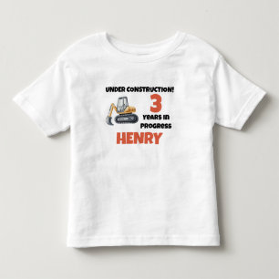Under Construction Birthday Boy Anpassningsbar Par T Shirt