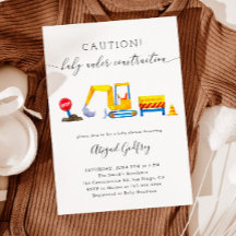 Under Construction Boy Baby Shower