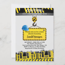 Under Construction Boy Baby Shower