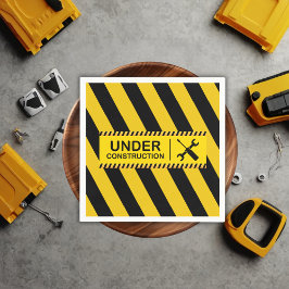 Under Construction Bulldozer Baby Shower Pappersservett