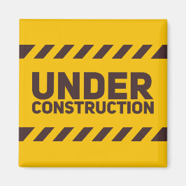 Under Construction Street Sign Graphic Magnet