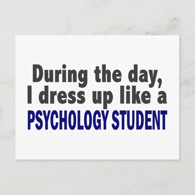 Under dagen klär jag upp lik psykologistudent vykort (Framsida)