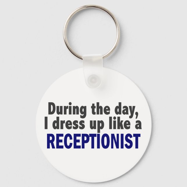 Under dagen tryckte jag upp som en receptionist nyckelring (Framsida)