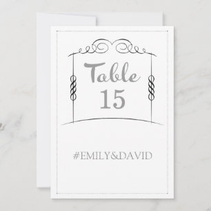 Under de judiska Bröllop-Bordsnumren i Chuppah Inbjudningar