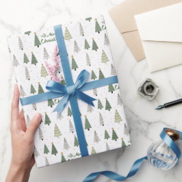 Under de snöiga träden – julklappspapper presentpapper