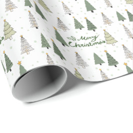 Under de snöiga träden – julklappspapper presentpapper