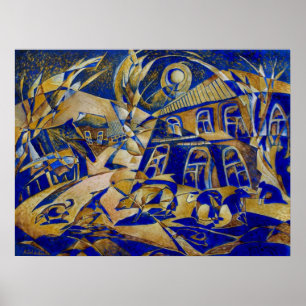 Under den ljusa originalmålningen Skriv ut under g Poster