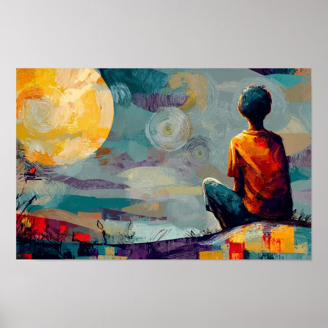 Under den lyssnande himlen poster (Framsidan)