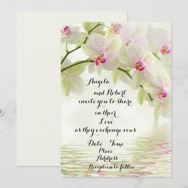 Under den pågående bröllopsinbjudan inbjudningar (Fram/baksida)