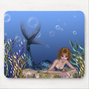 Under den Redheaded sjöjungfrun Mousepad för hav Musmatta
