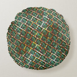 Under den smutsiga och rostiga grillen rund kudde