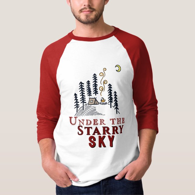 Under den stjärnfyllda himlen t shirt (Framsida)