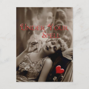 Under din stavade Vintage Valentine Helg Vykort