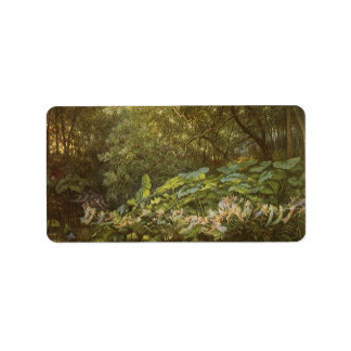 Under Dock-Löven av Richard Doyle, Fairy Art Adressetikett