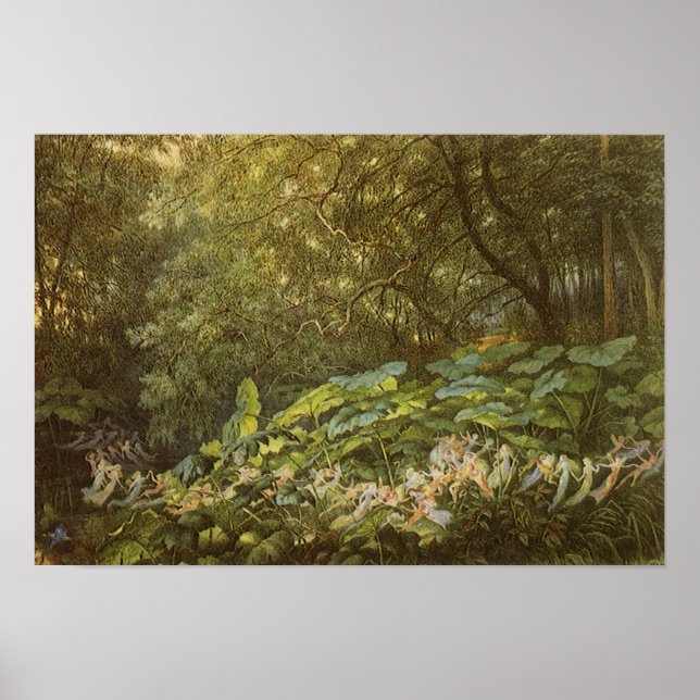 Under Dock-Löven av Richard Doyle, Fairy Art Poster (Framsidan)