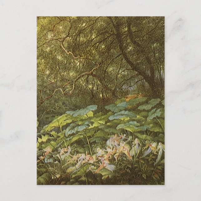 Under Dock-Löven av Richard Doyle, Fairy Art Vykort (Framsida)