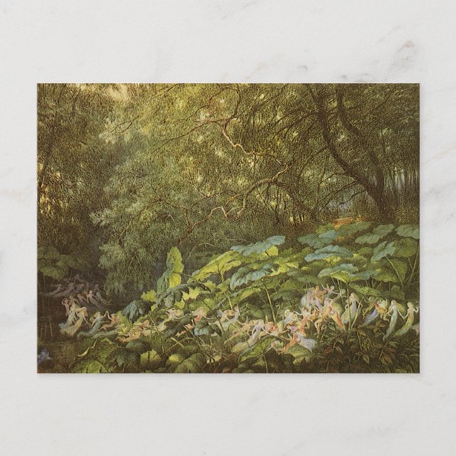 Under Dock-Löven av Richard Doyle, Fairy Art Vykort (Framsida)