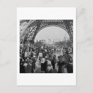 Under Eiffel Torn 1900 Paris Exposition Vykort