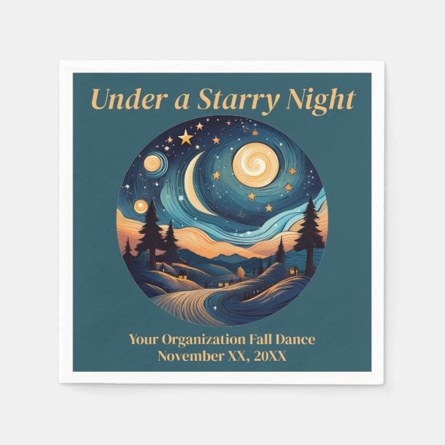 Under en Starry-natt Pappersservett (Framsidan)
