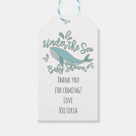 Under favorittaggar för Sea Whale Baby Shower Favo Presentetikett
