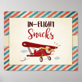 Under flygsnacks skyltar Flygplan Food Bord Snack